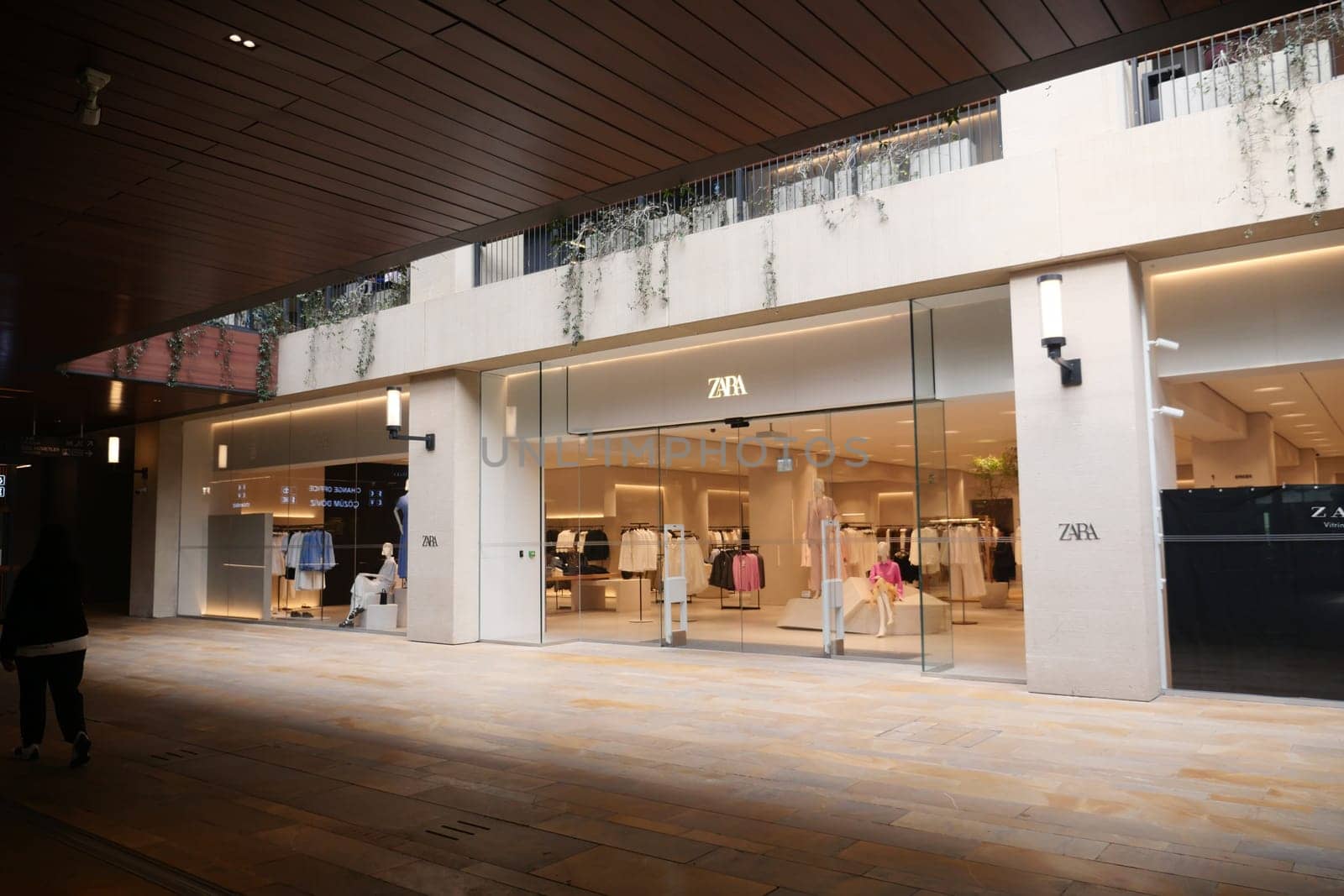 Turkey istanbul 18 july 2023., Zara store front featuring a metal sign in a modern font on a glass facade by towfiq007