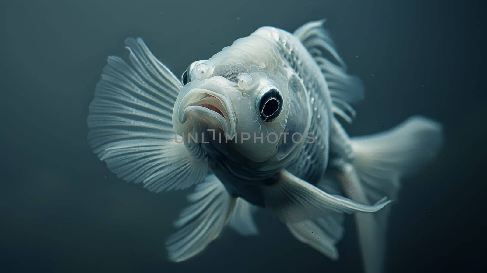 A close up of a fish swimming in the water