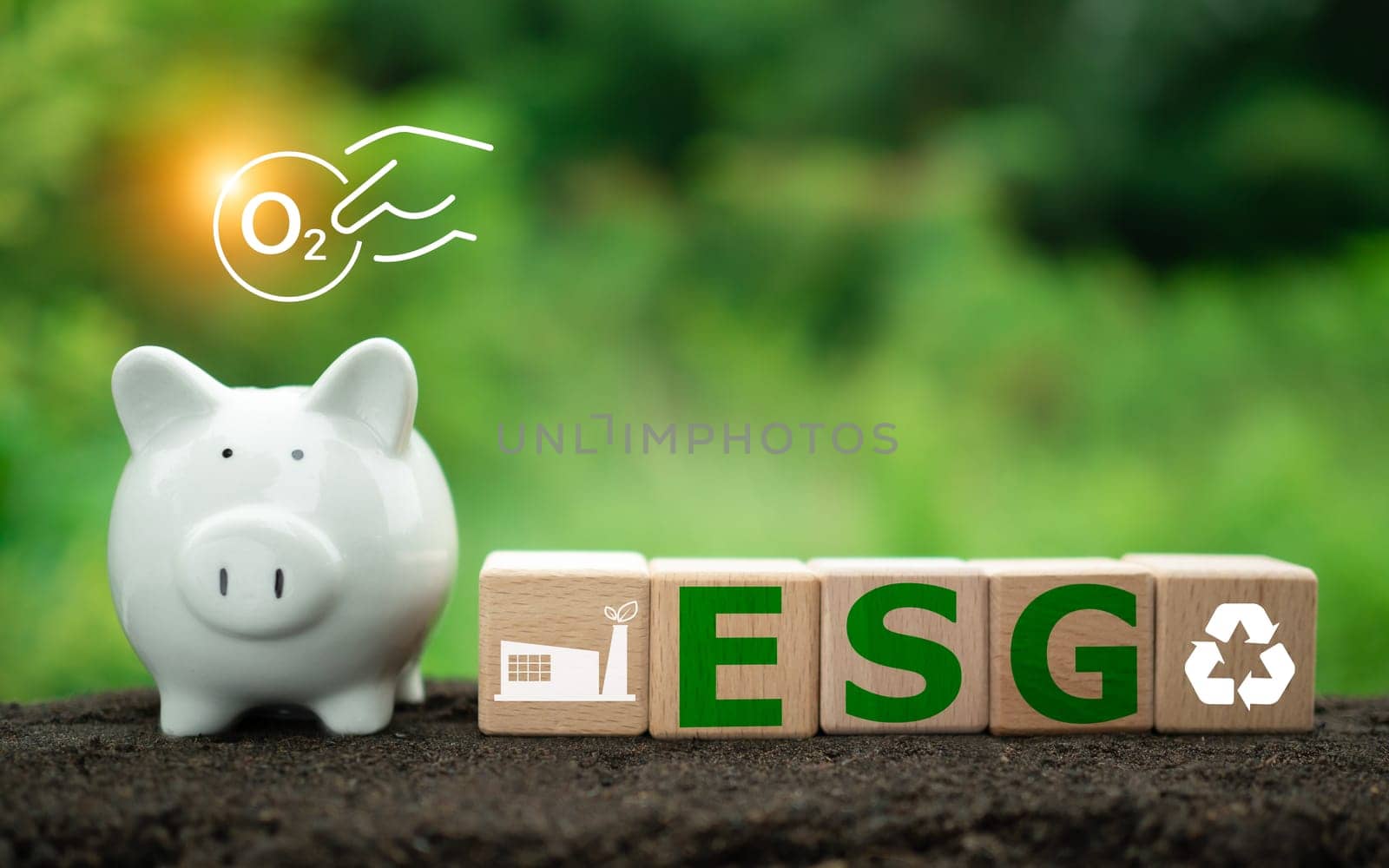 ESG concept for environment, society and governance in sustainable. business responsible environmental. by Unimages2527