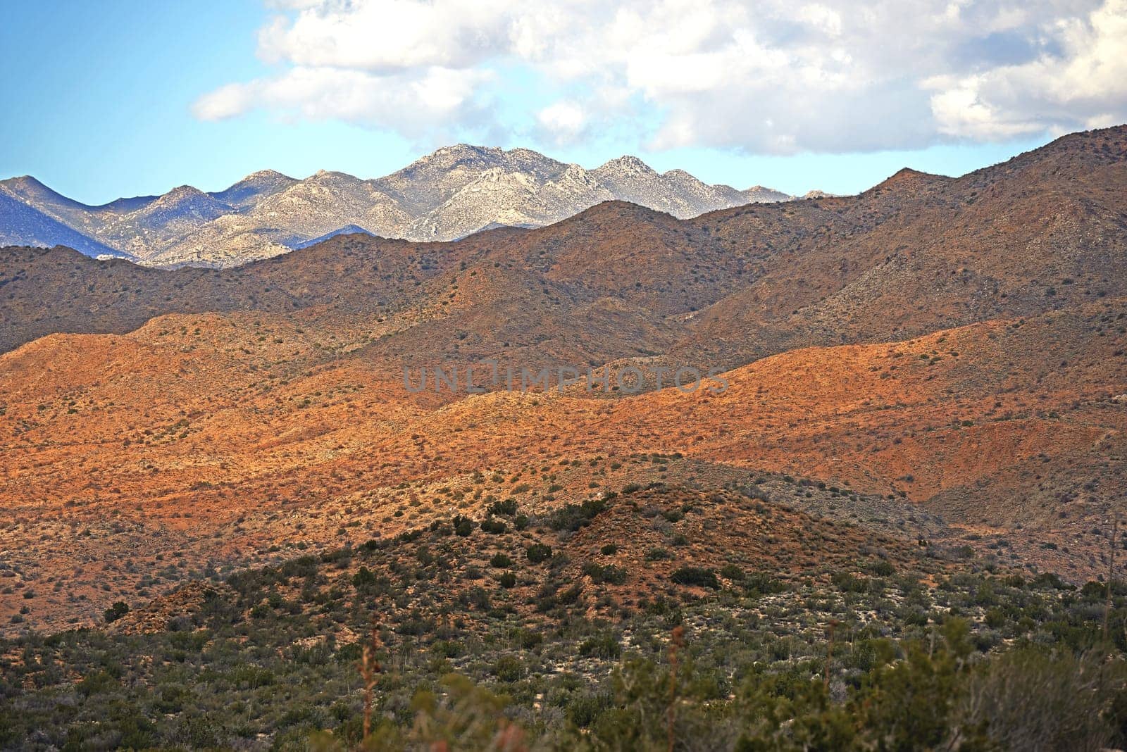 Landscape, mountain and countryside with nature or conservation, sustainability and environment in Texas. Dry land, grass and drought for adventure, travel and tourism with hiking or camping by YuriArcurs