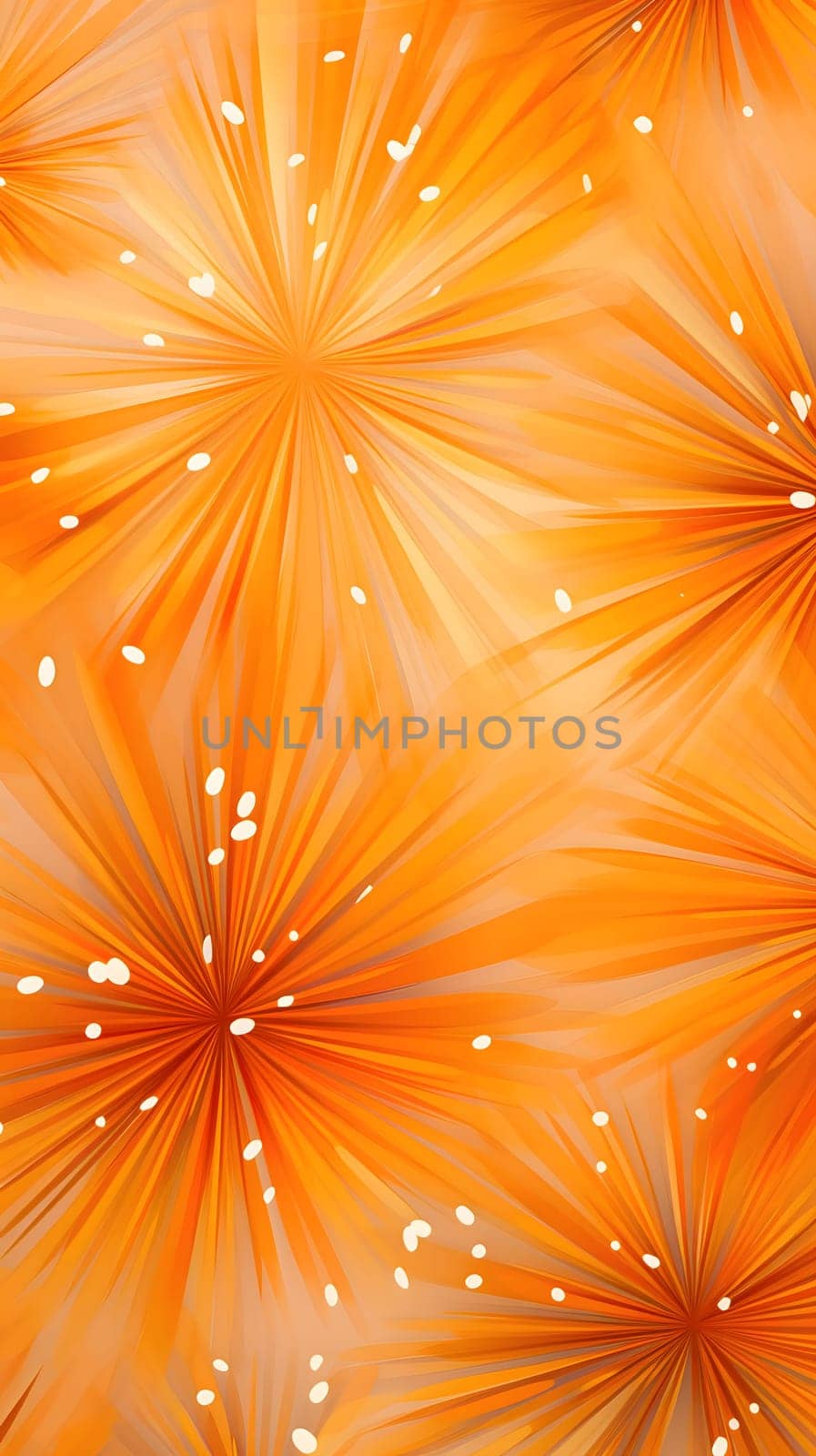 Elegant and modern. Orange fireworks as abstract background, wallpaper, banner, texture design with pattern - vector.