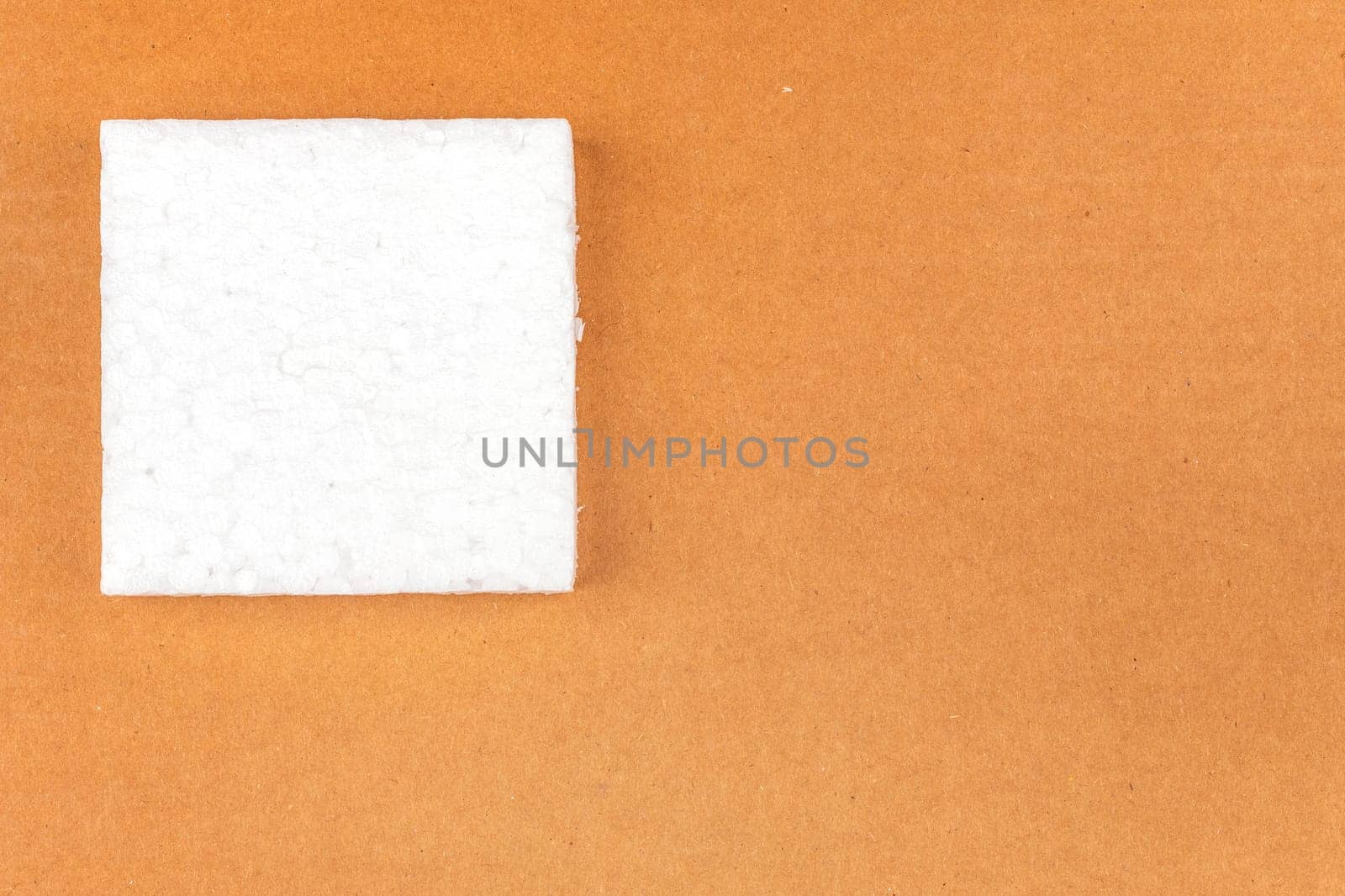 Real Styrofoam Piece On Cardboard Paper