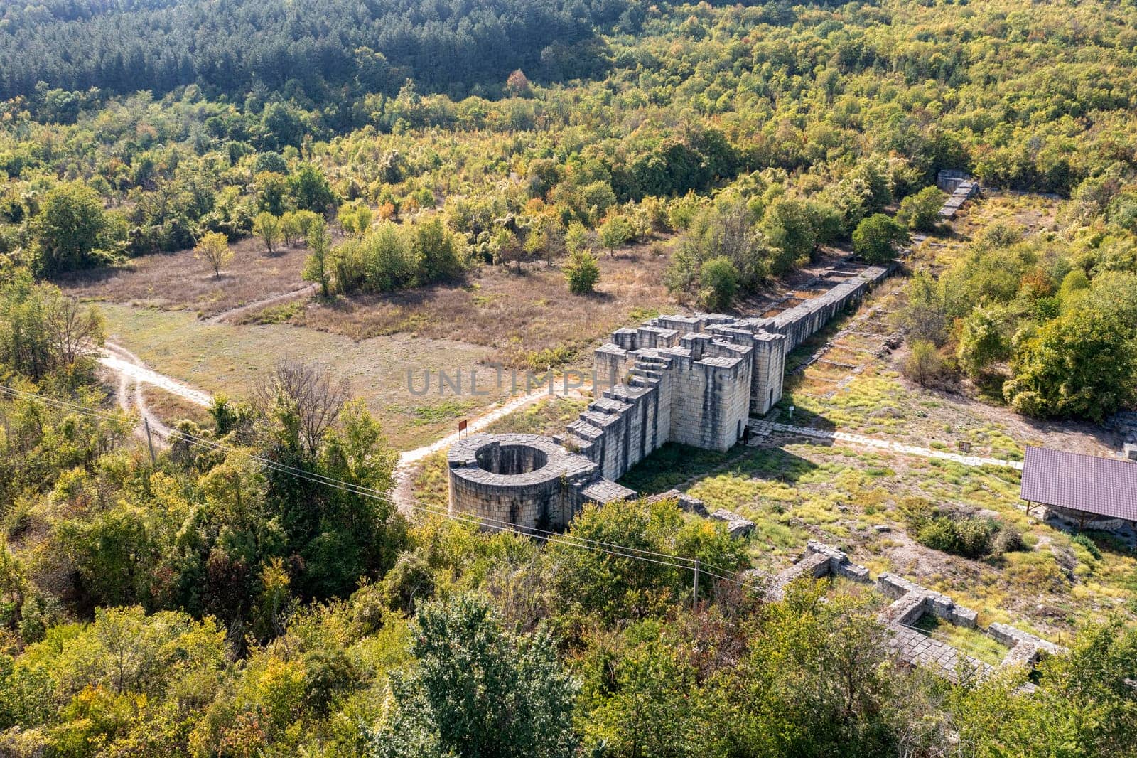 The south wall of Ancient fortress Veliki Preslav, Bulgaria