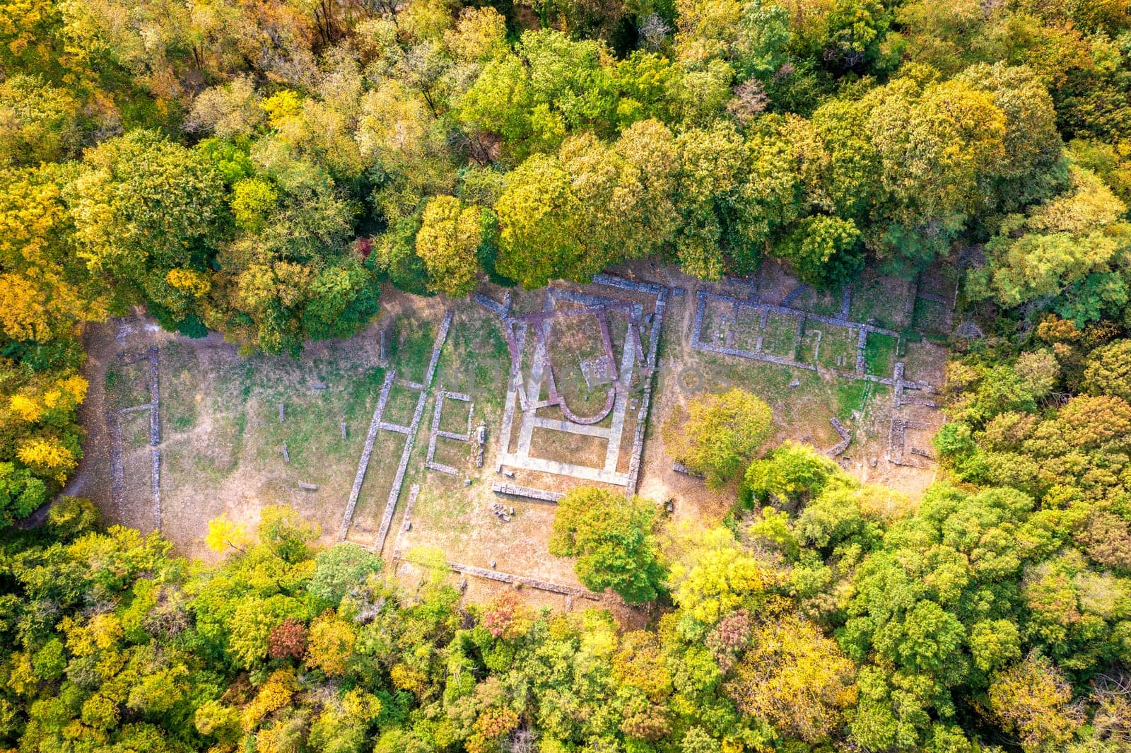 Ruins of sanctuary in Archaeological Reserve Madara. near Shumen, Bulgaria.