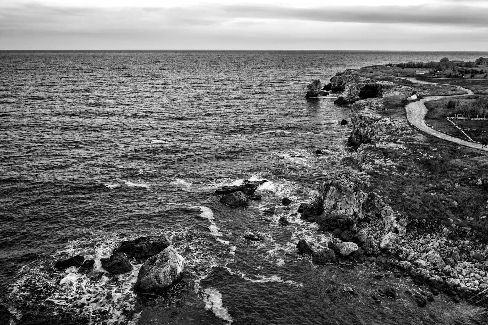 scenic raw nature landscape to the cliffs of the Black Sea, Bulgaria by EdVal