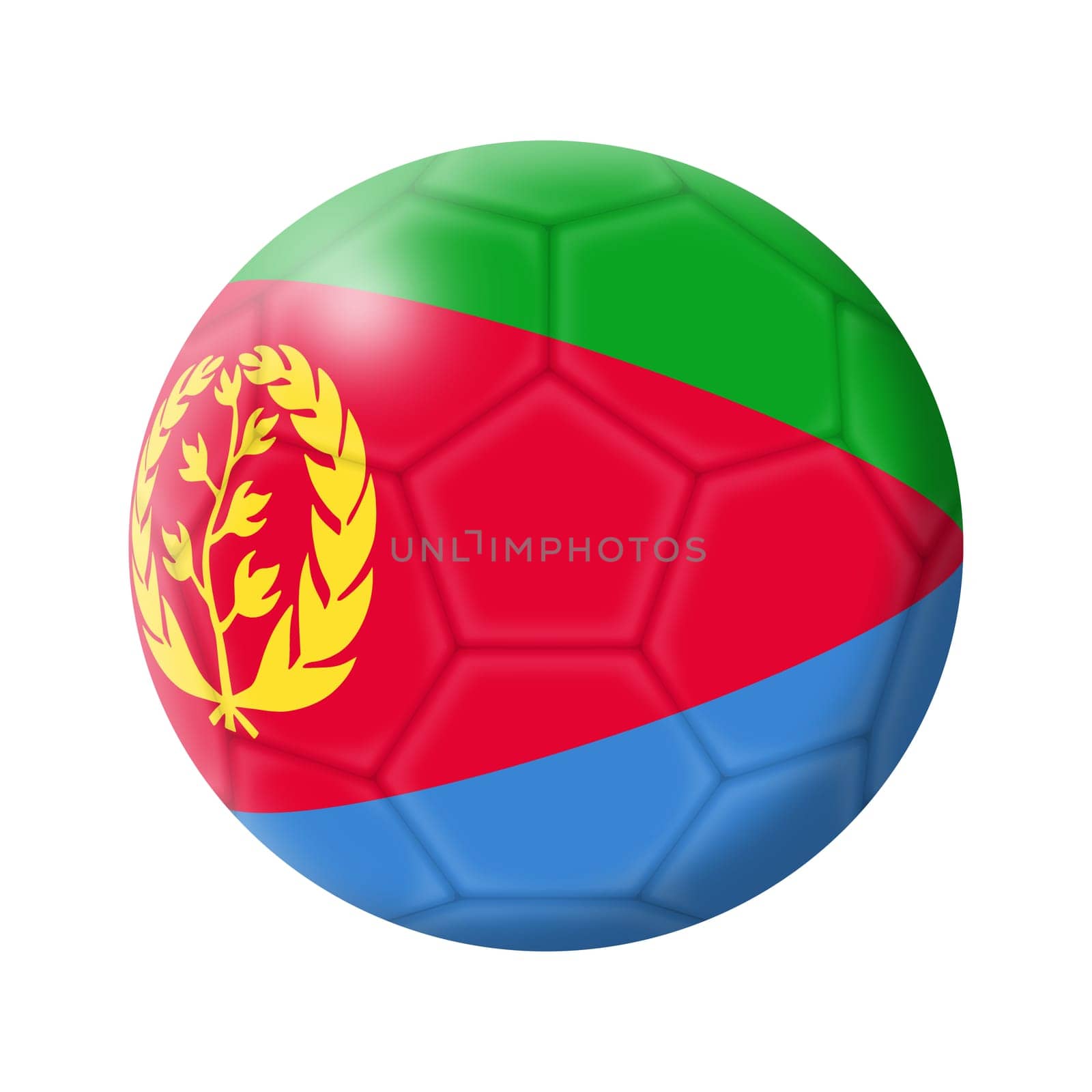 Eritrea soccer ball football with clipping path by VivacityImages