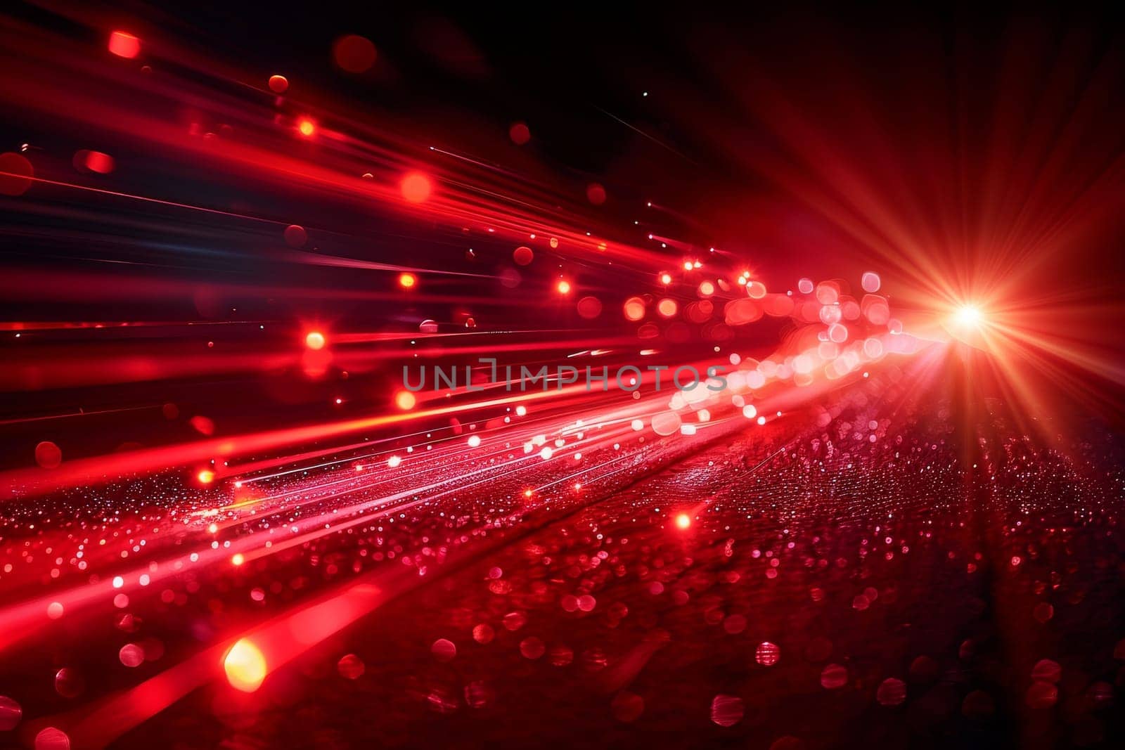 A red streak of light is shown in the image, with a blurry background by itchaznong