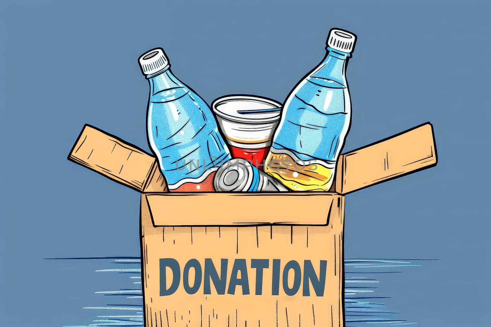 a donation box .donation and volunteering concept . ai generative.