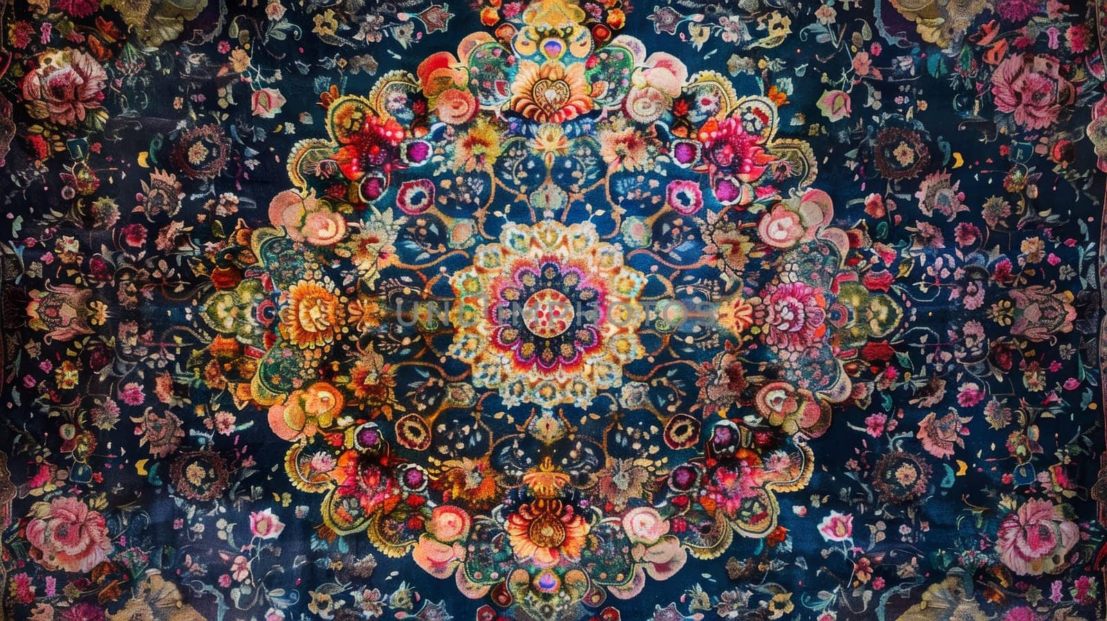 Vibrant traditional Turkish Persian carpet rug texture design