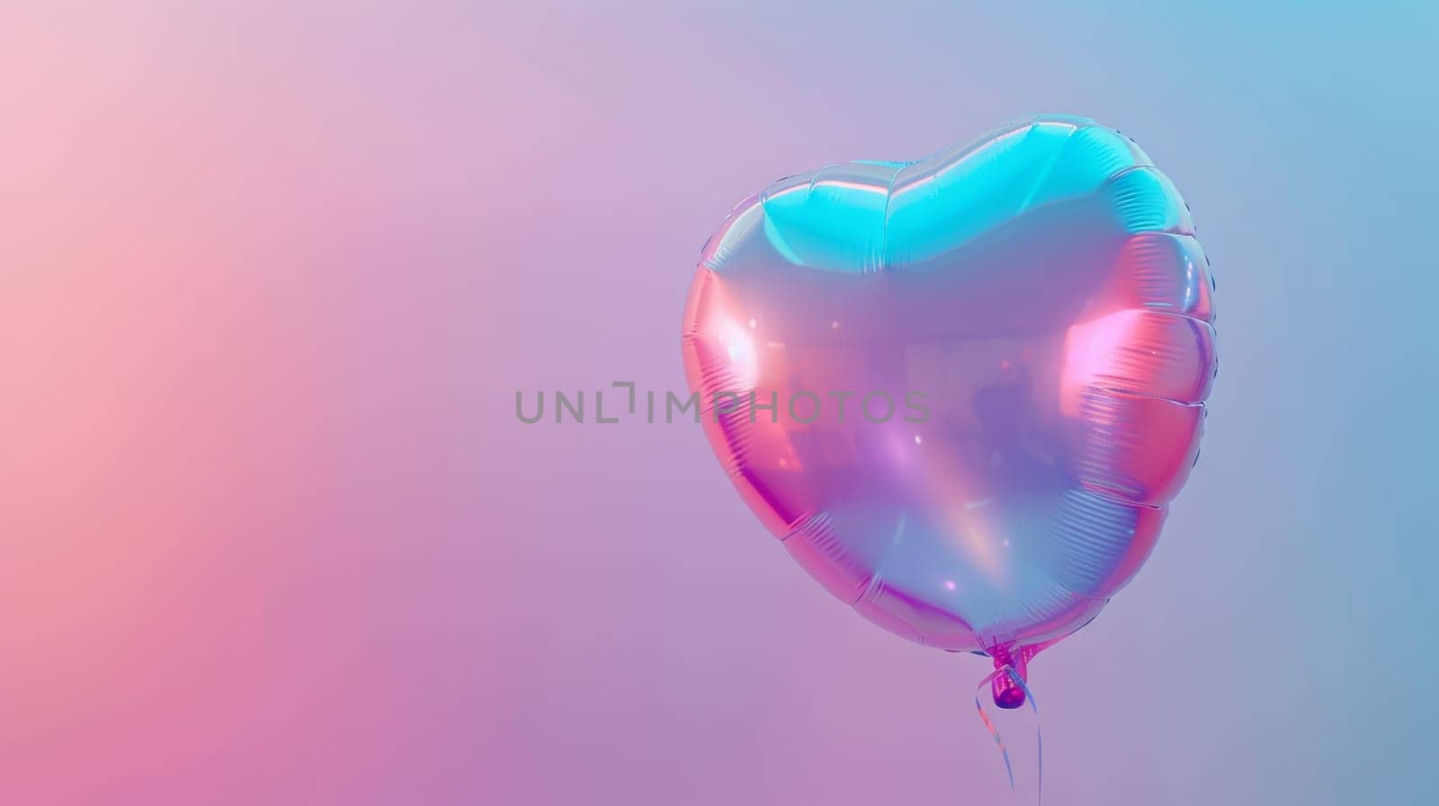 Heart shaped balloon in pastel tones.