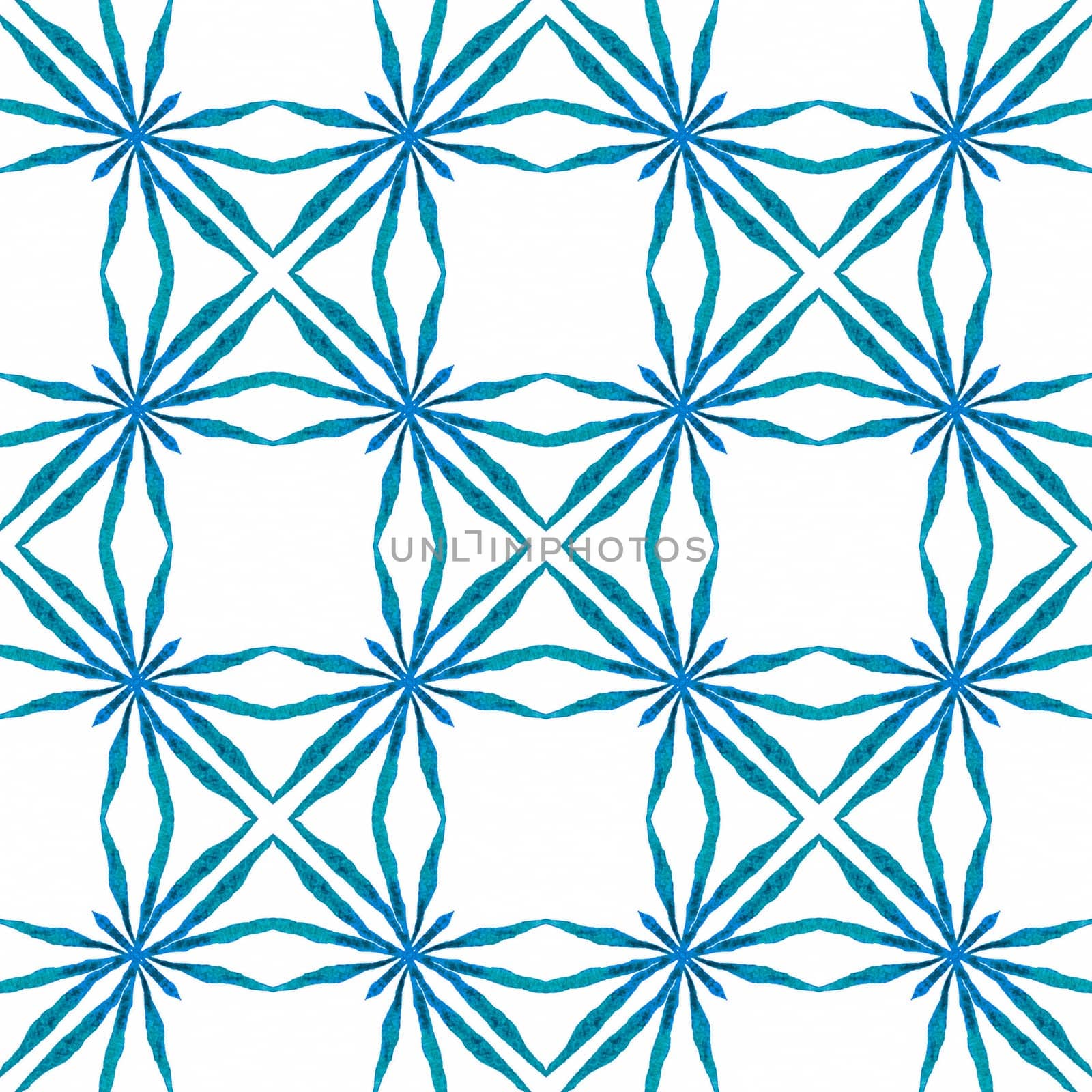 Exotic seamless pattern. Blue incredible boho by beginagain