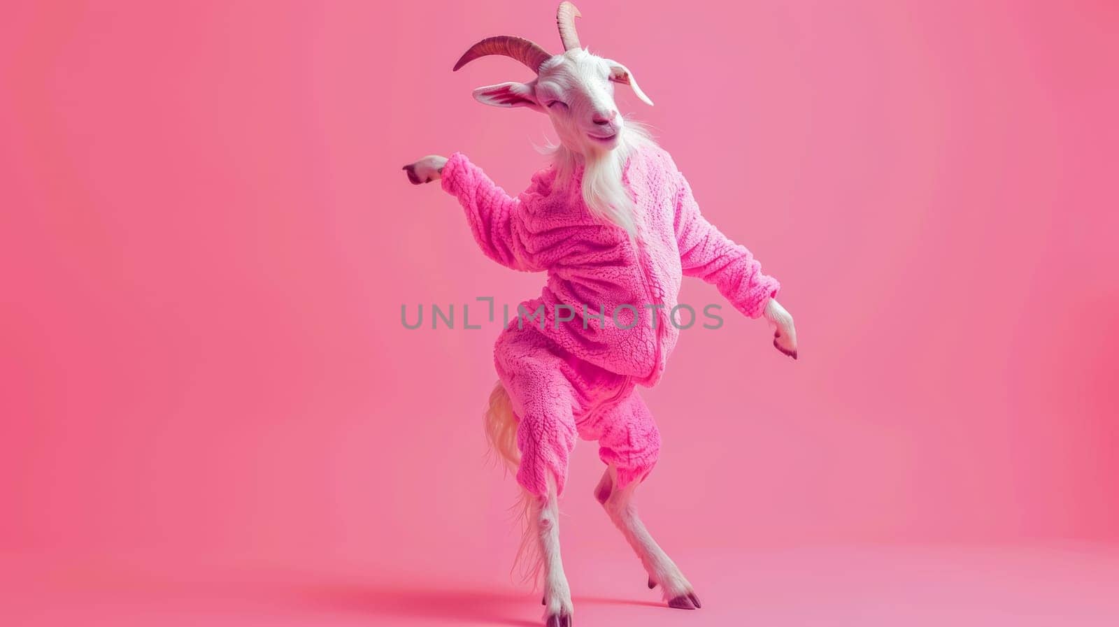 Happy Goat in Dancing on the Party.