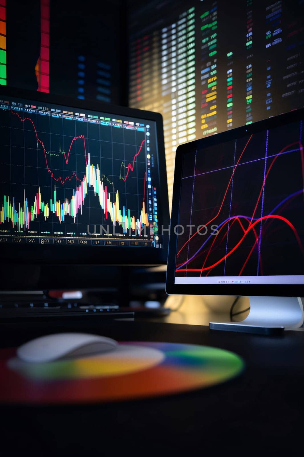 Stock Market: Stock market or forex trading graph suitable for financial investment concept. Economy trends background for business idea and all art work design. Abstract finance background.