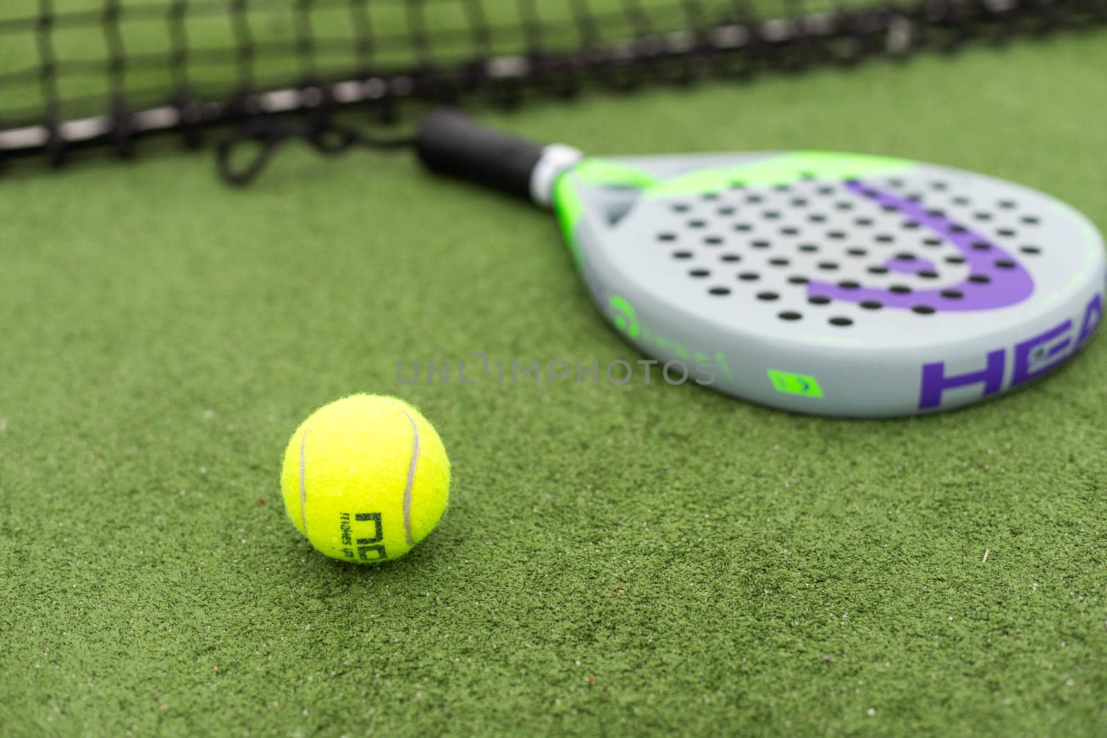 Ukraine Kyiv, April 13 2024. Padel racket, Head. High quality photo