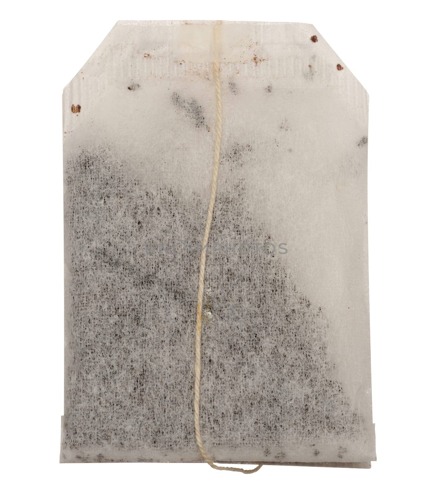 Disposable tea bag on isolated background by ndanko