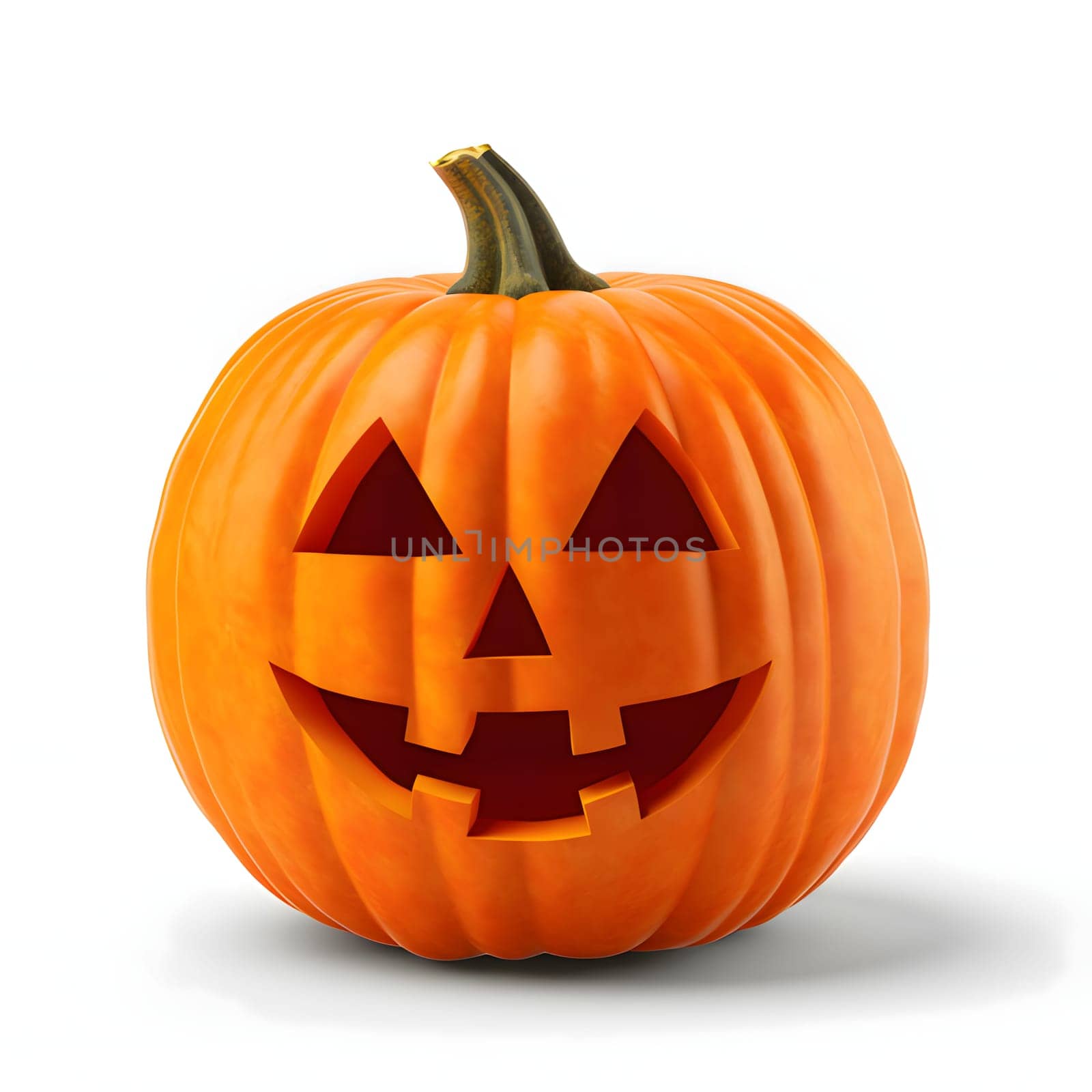 Jack-o-lantern pumpkin up close, Halloween image on a bright isolated background. by ThemesS