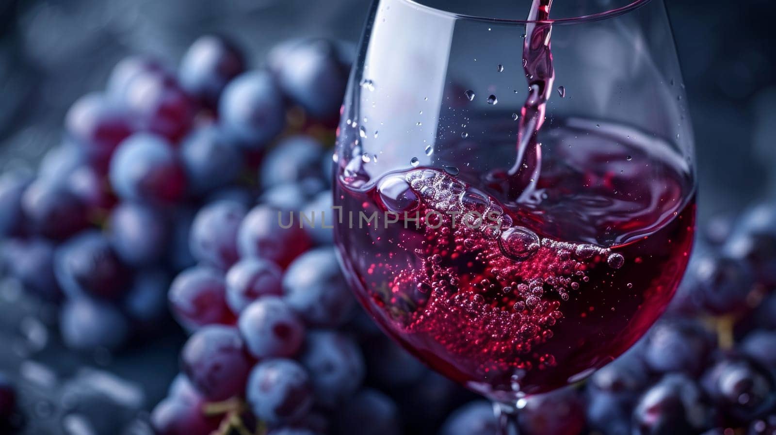 Red Wine Being Poured Into a Wine Glass.