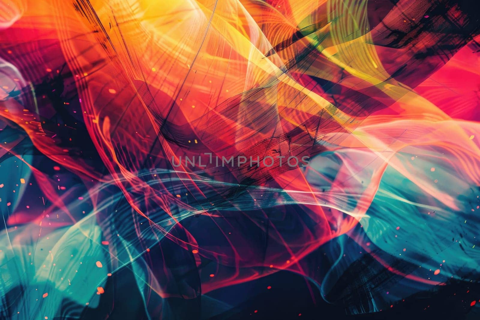 futuristic digital display vibrant abstract art, adding a pop of color with dynamic visual effects