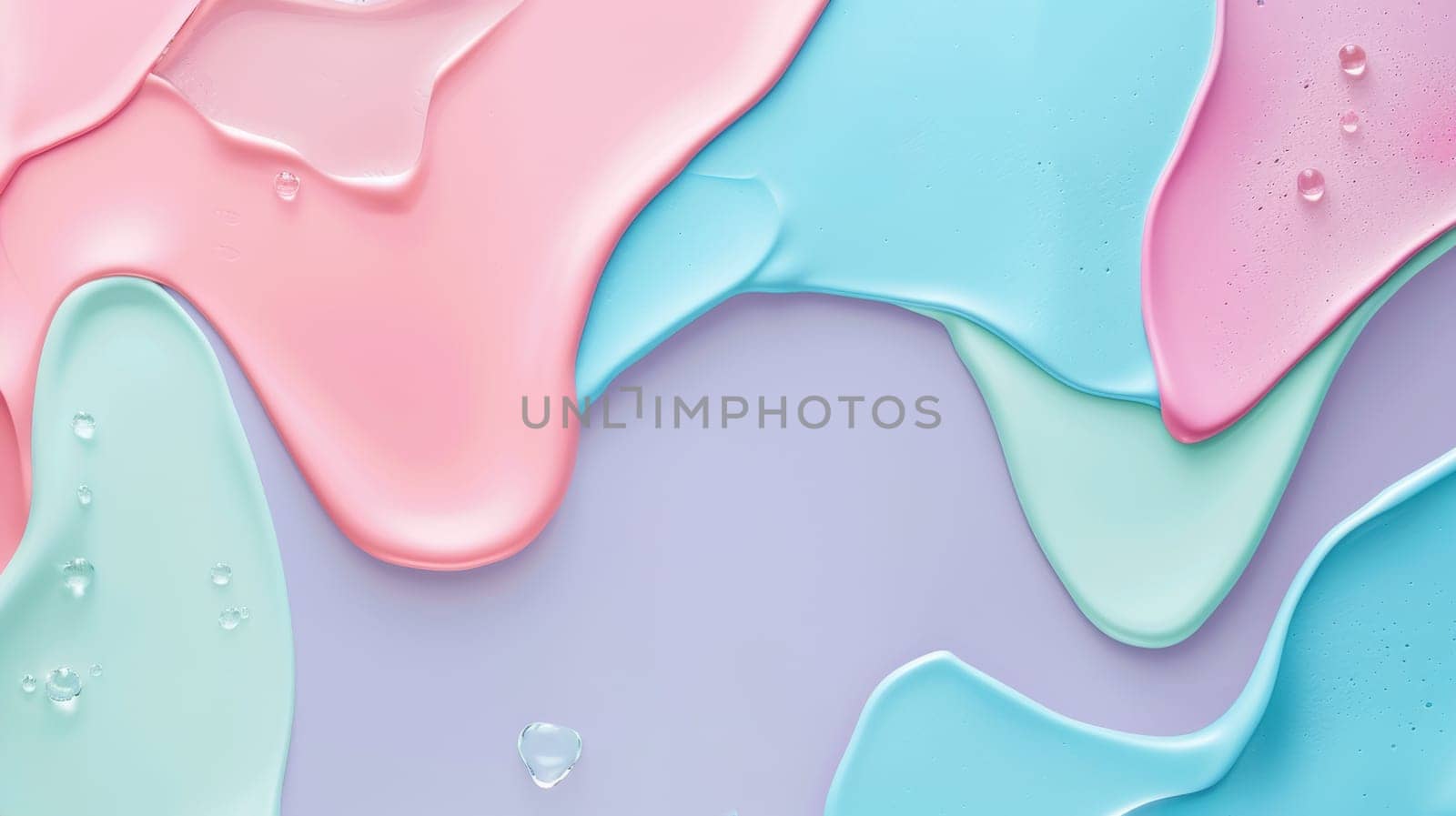 Close up of a colorful liquid painting background.
