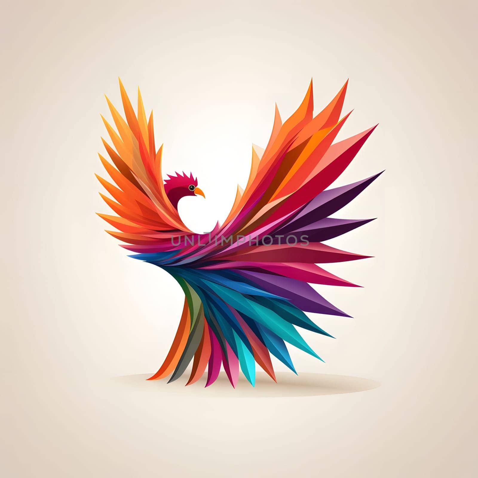 Logo abstract turkey on light background. Turkey as the main dish of thanksgiving for the harvest. by ThemesS