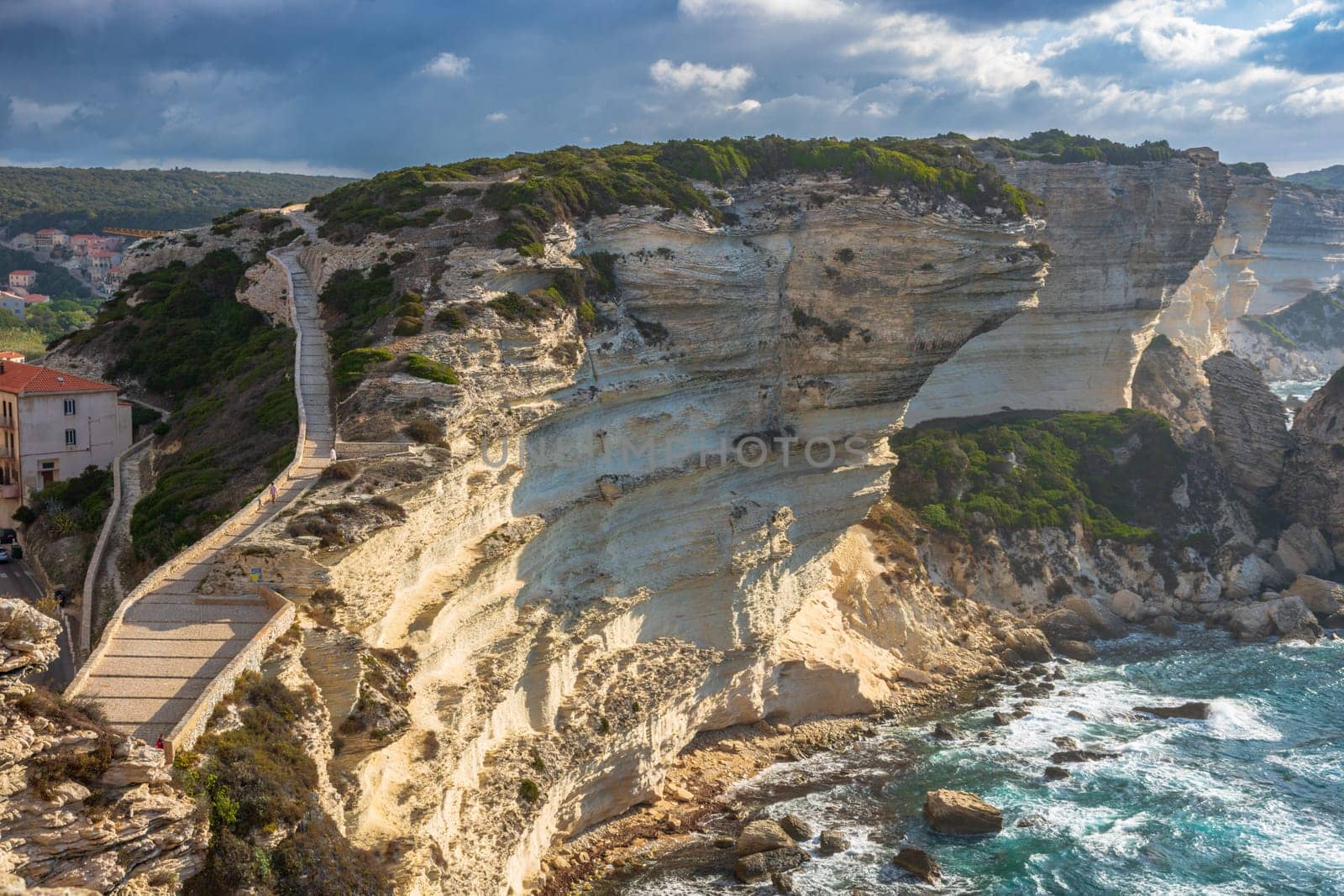 Bonifacio town, medieval citadel in Corsica Island, France