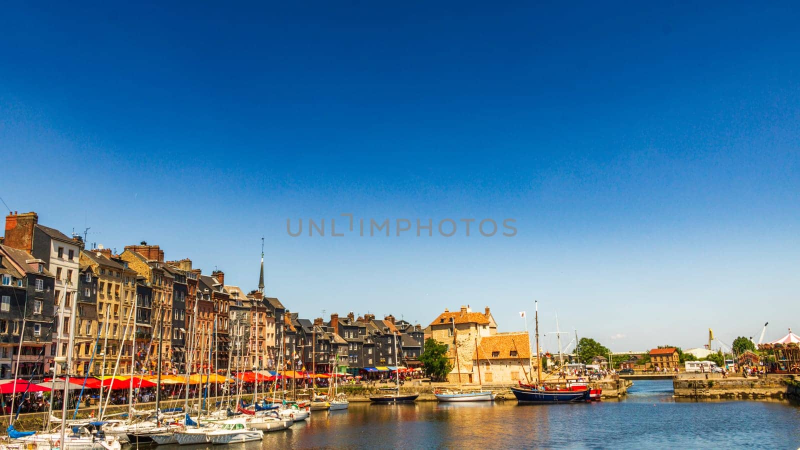 Honfleur is a famous harbor village in Normandy, France