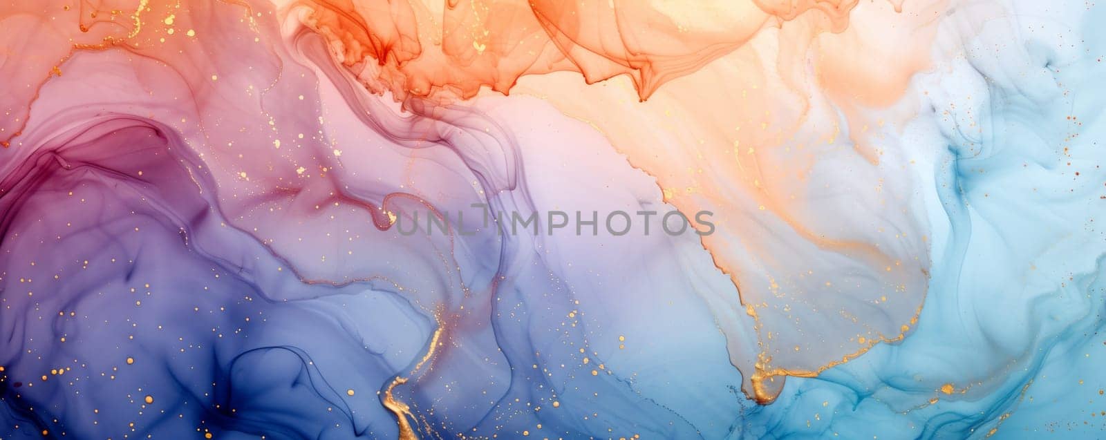 Abstract Painting With Multicolored Background.