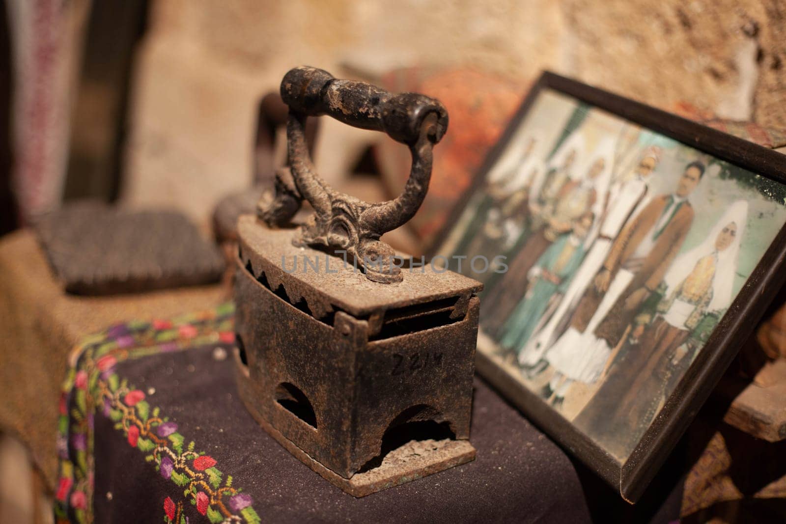 Antique kitchenware in a Middle Eastern home. High quality photo