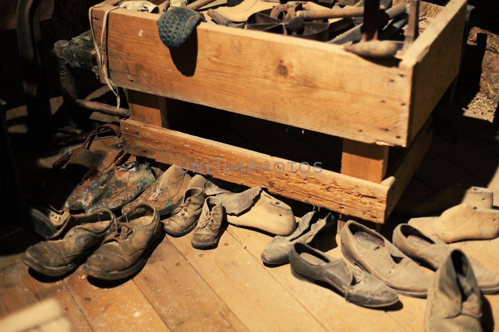 Antique shoemaker's workshop and tool from the Middle East by gordiza