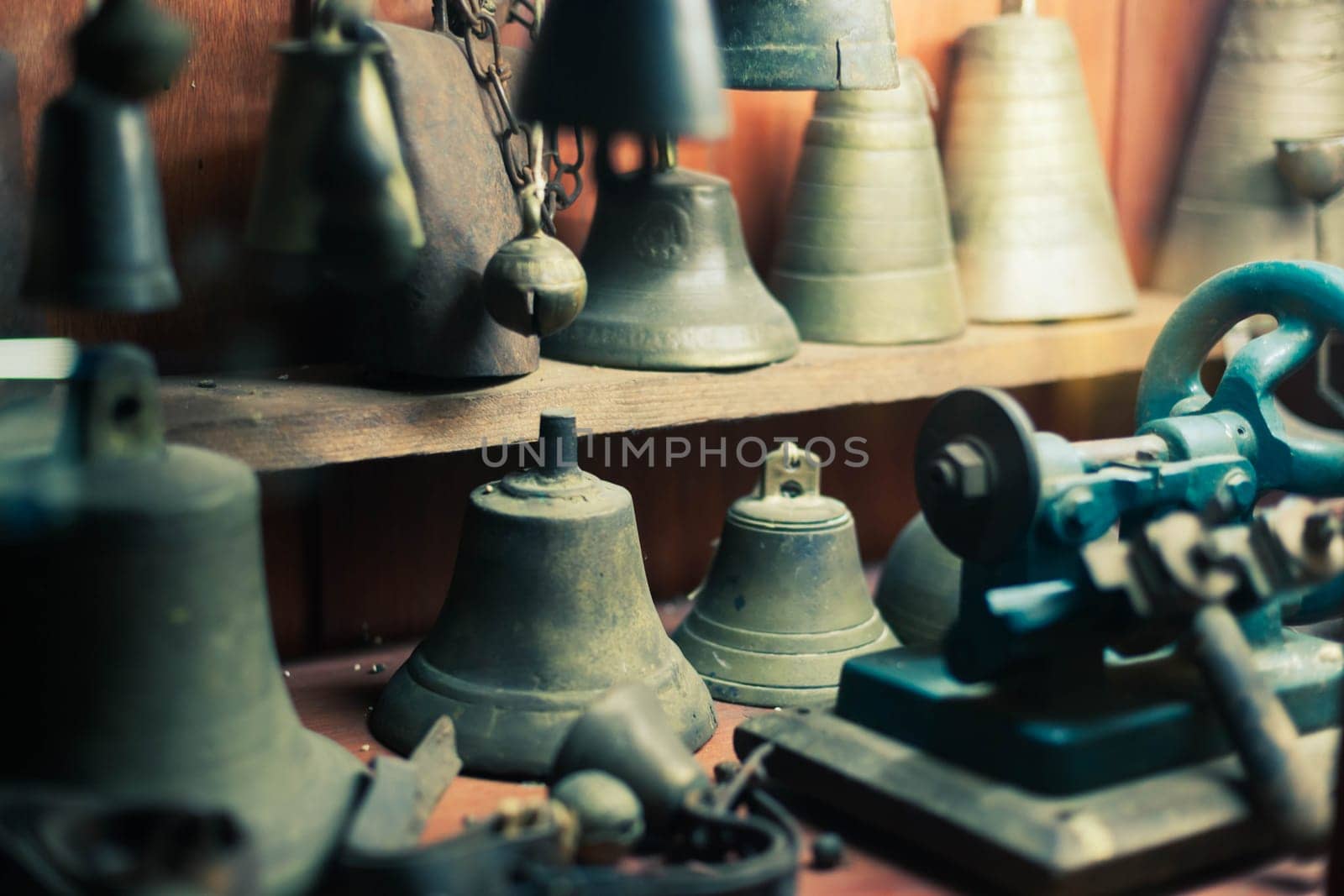 Antique bronze bells from the Middle East. High quality photo