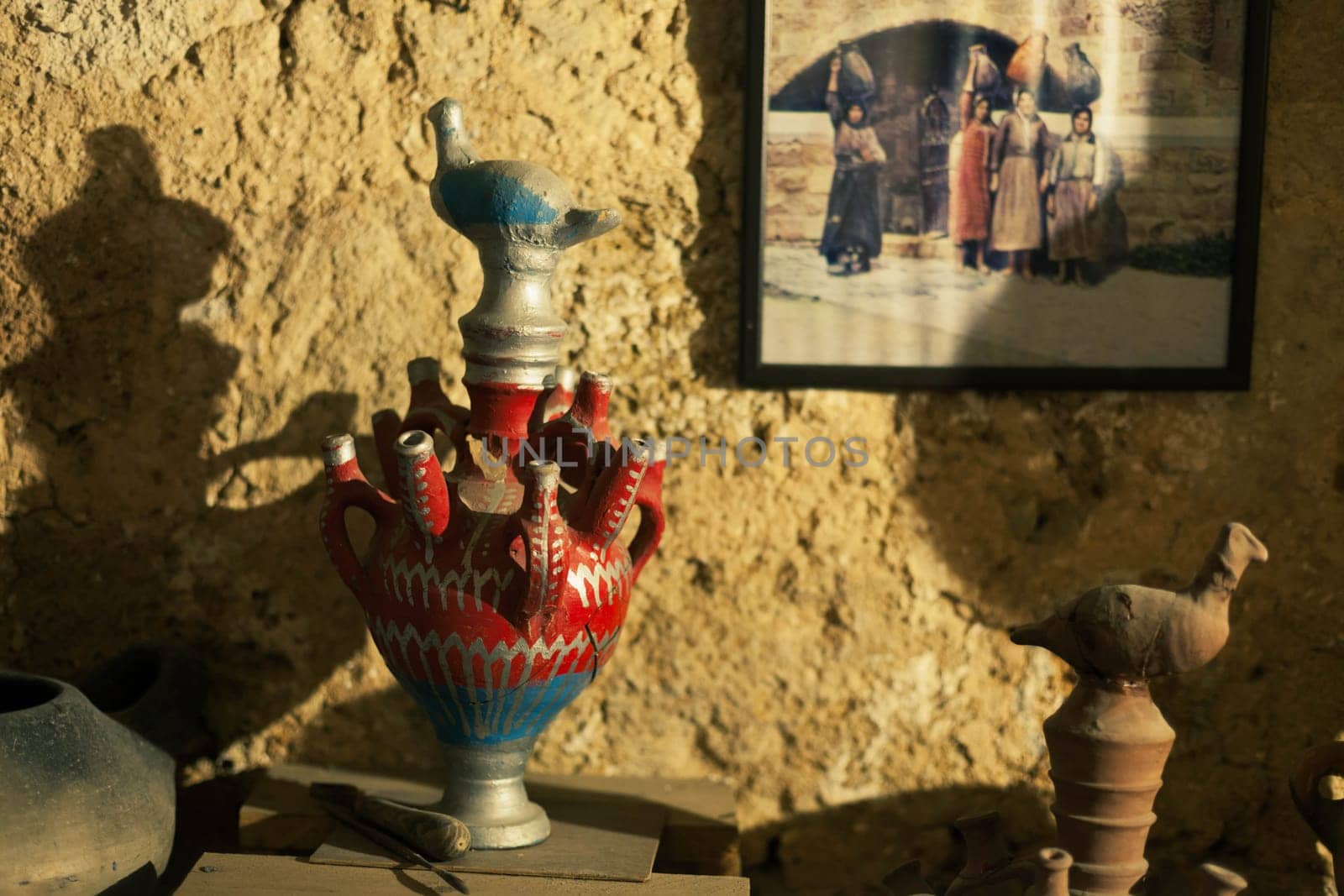 Antique kitchenware in a Middle Eastern home. High quality photo