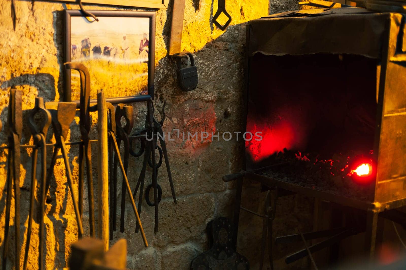 Antique workshop and tool of a blacksmith from the Middle East. High quality photo