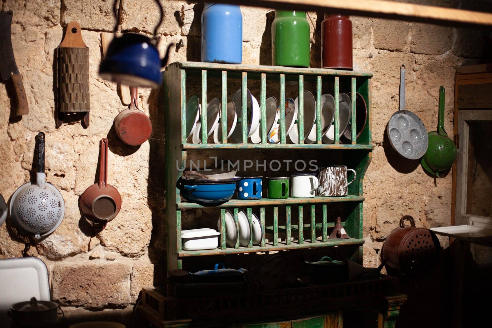 Antique kitchenware in a Middle Eastern home by gordiza