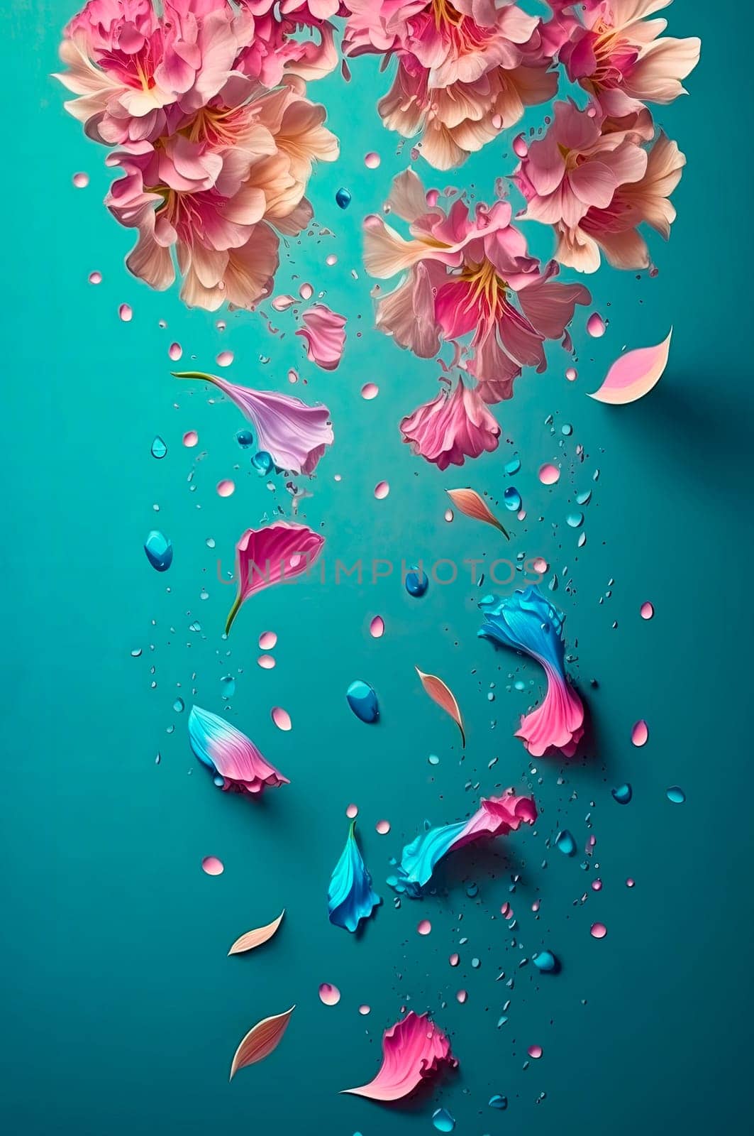 Flowers splash beautiful postcard or place for a subject. by yanadjana