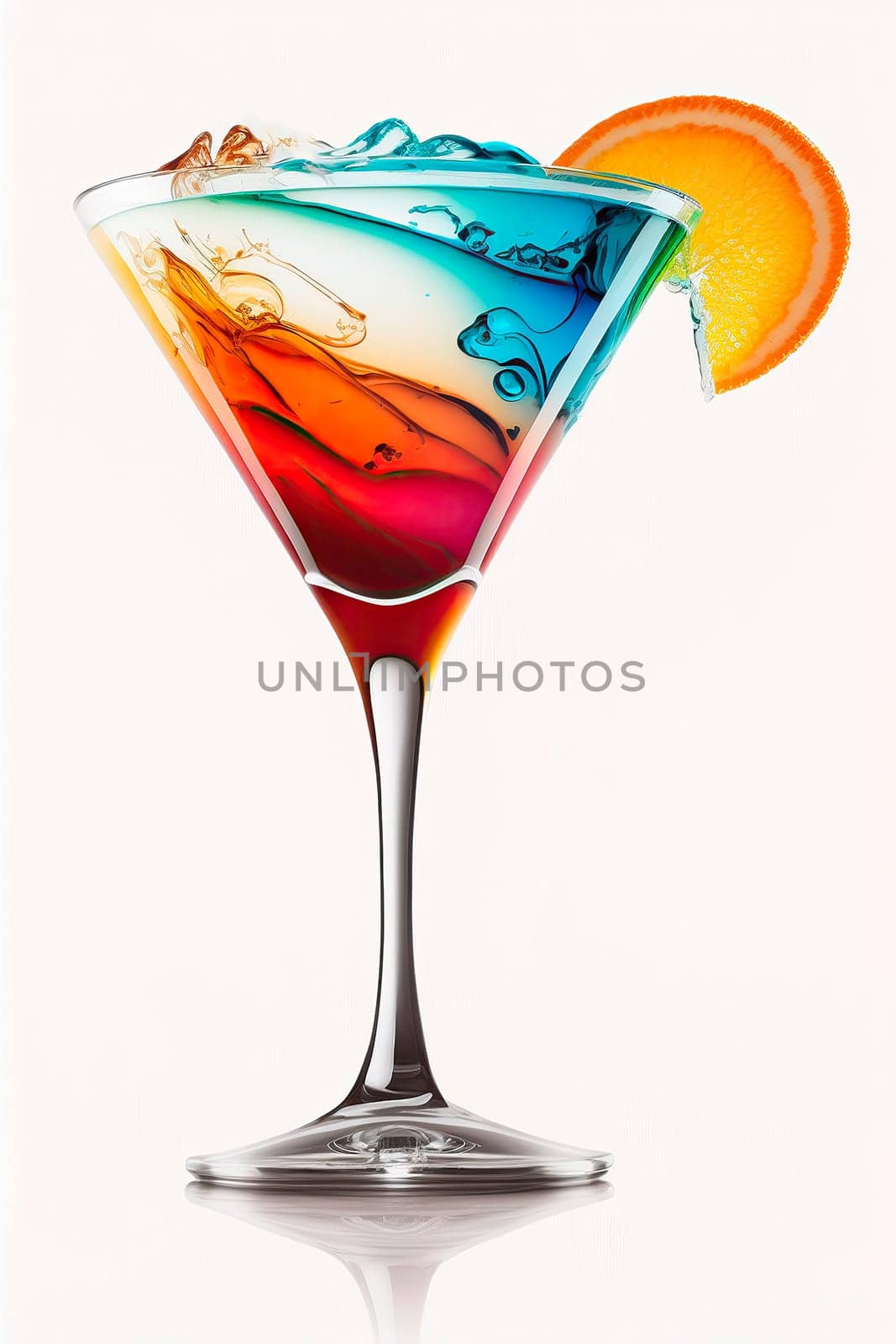 Cocktail isolate on white background. Generative AI,