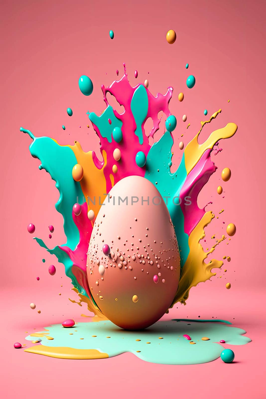 Easter egg splash of colors. by yanadjana