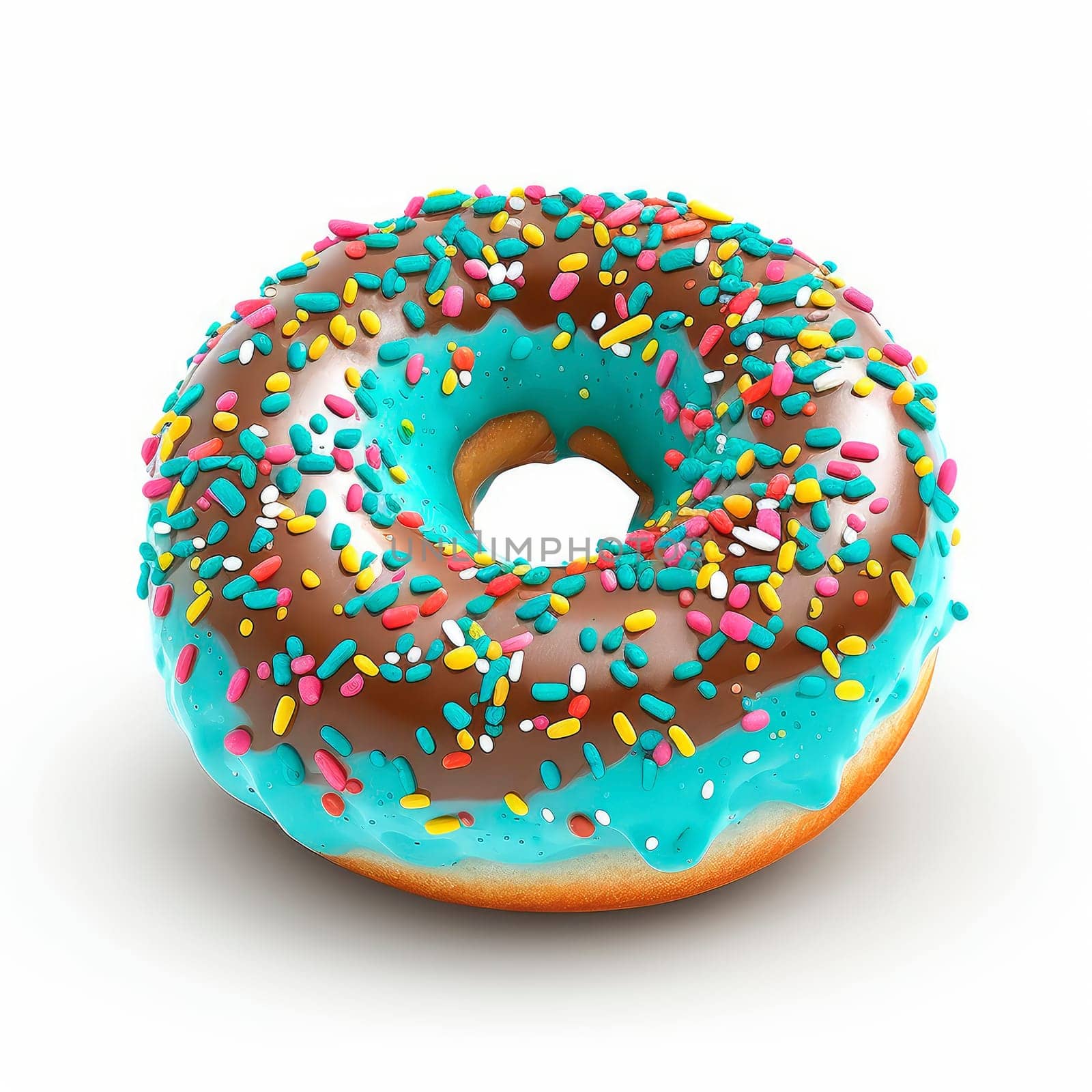 Donut isolate on white background. Generative AI,