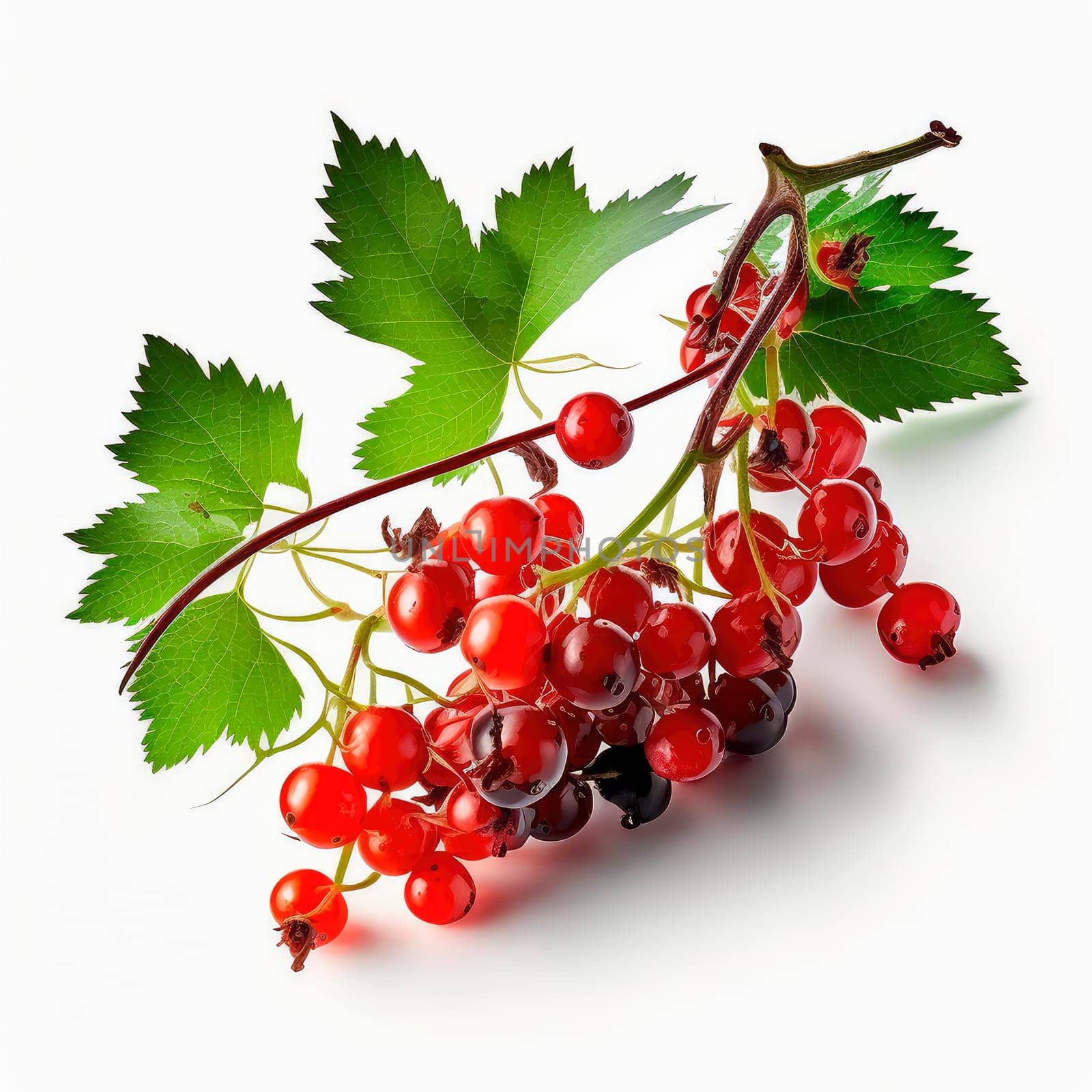 Currant berries isolate on white background. Generative AI,