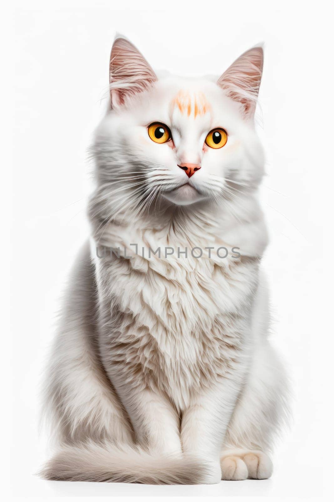 Cat isolate on white background. Generative AI,