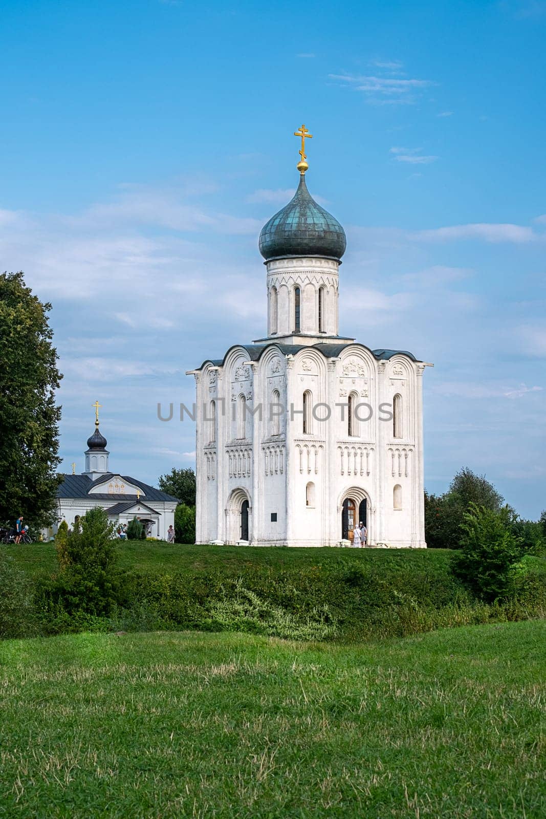 Church of the Intercession on the Nerl, Russia - August 09, 2023. by OlgaGubskaya