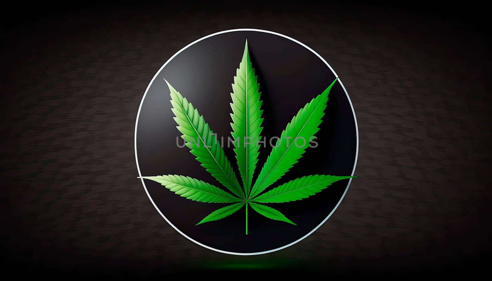 leafy cannabis leaves. Generative AI,