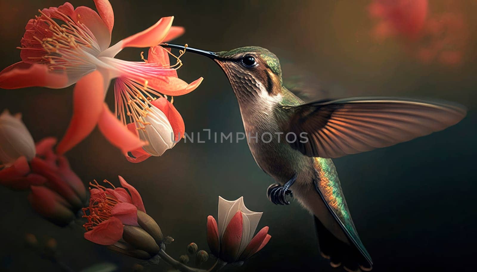 bird hummingbird in nature. by yanadjana