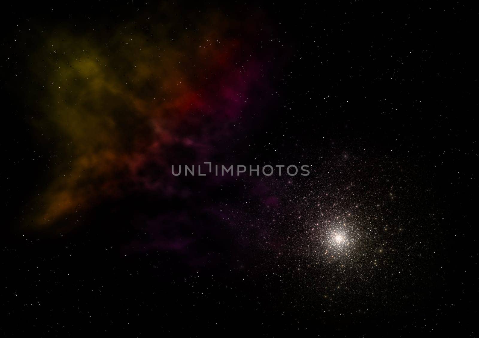 Star field in space a nebulae and a gas congestion. Elements of this image furnished by NASA . 3D rendering
