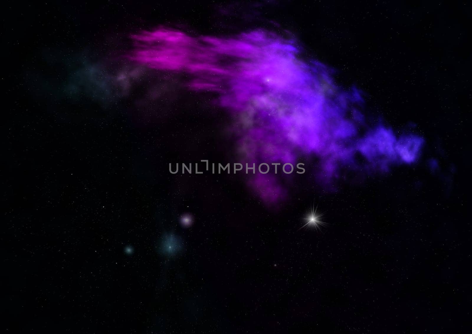 Star field in space a nebulae and a gas congestion. Elements of this image furnished by NASA . 3D rendering