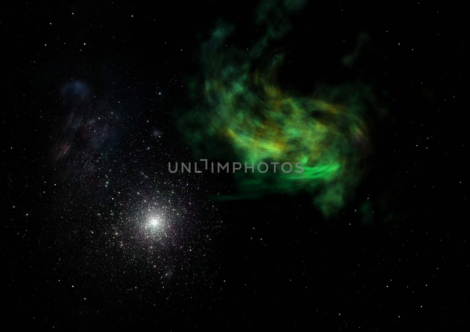 Star field in space a nebulae and a gas congestion. Elements of this image furnished by NASA . 3D rendering