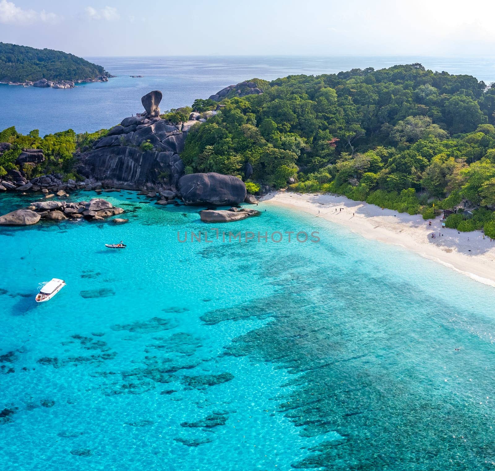 Aerial view of Similan island in Phang Nga, Thailand, south east asia