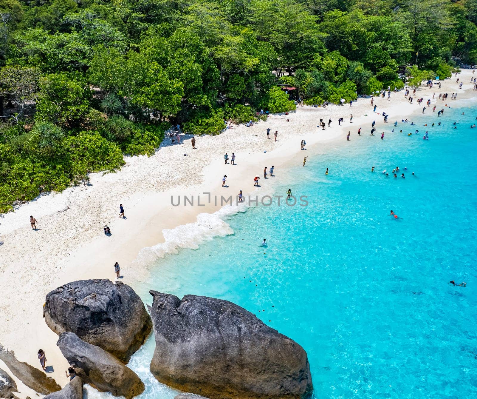 Aerial view of Similan island in Phang Nga, Thailand by worldpitou