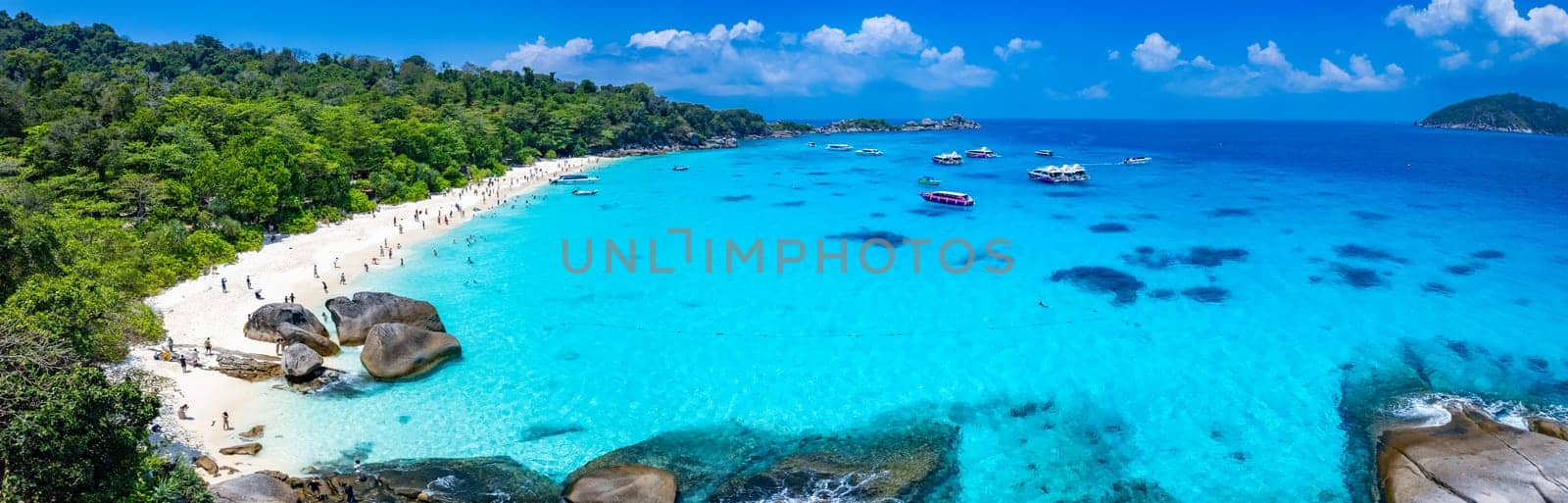 Aerial view of Similan island in Phang Nga, Thailand, south east asia