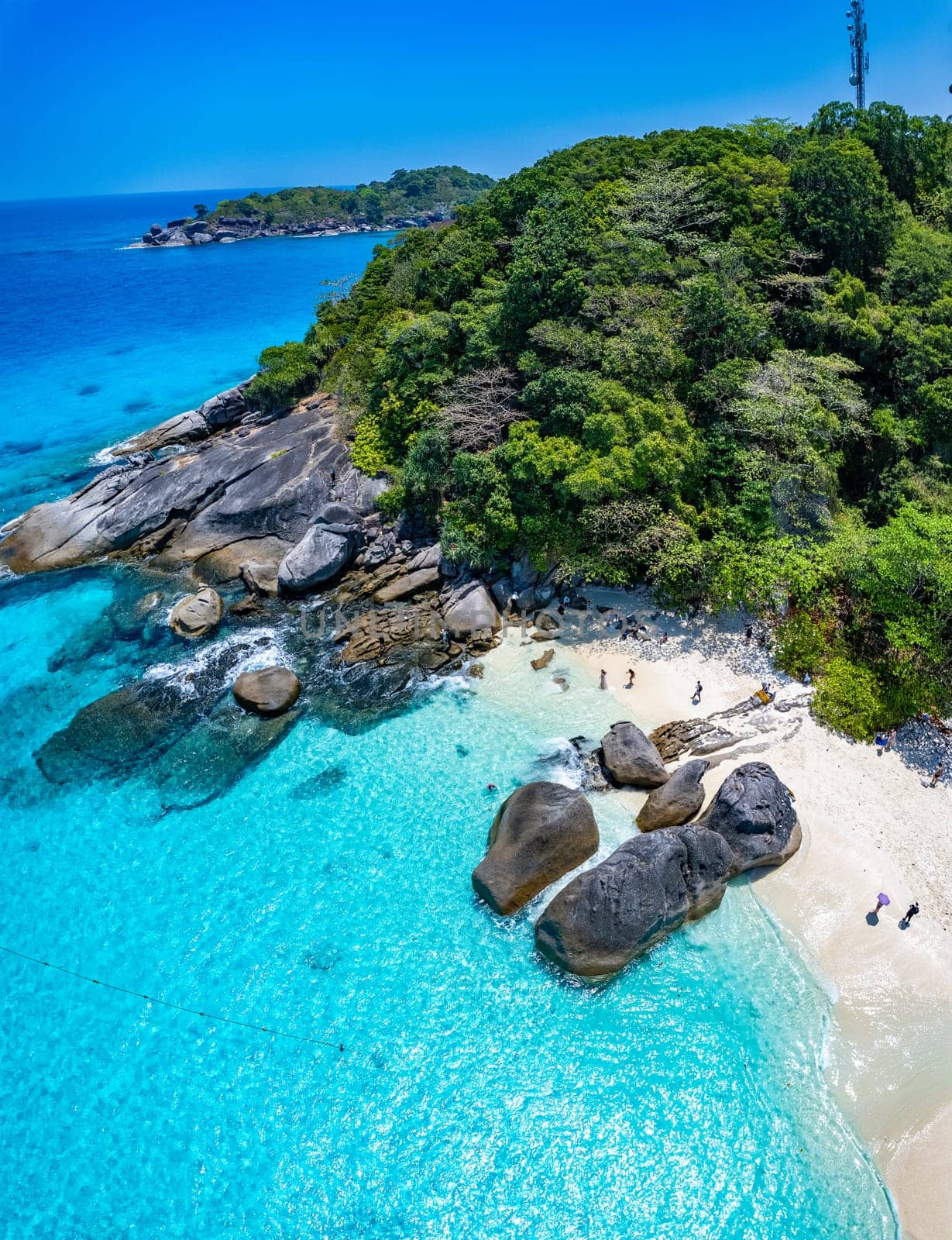 Aerial view of Similan island in Phang Nga, Thailand, south east asia