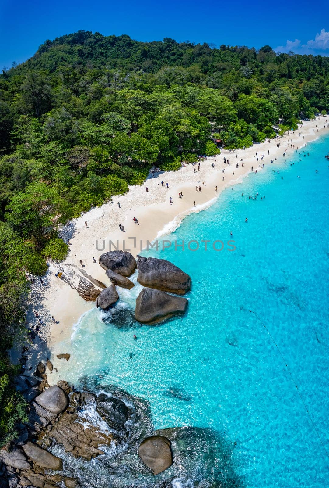 Aerial view of Similan island in Phang Nga, Thailand, south east asia